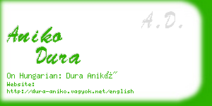 aniko dura business card